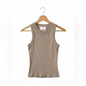 DISSH Beige Ribbed Tank Top Women’s Size 8
